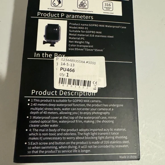 NIB GoPro MAX Underwater dive case - Picture 2 of 3